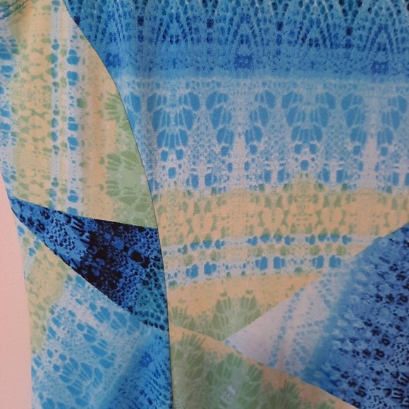 TanJay sleeveless dress Size 12 Never Worn  blue and green - Picture 6 of 13